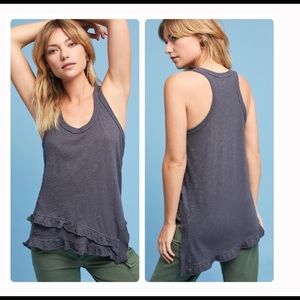 Anthropologie Left of Center Ruffle Tank